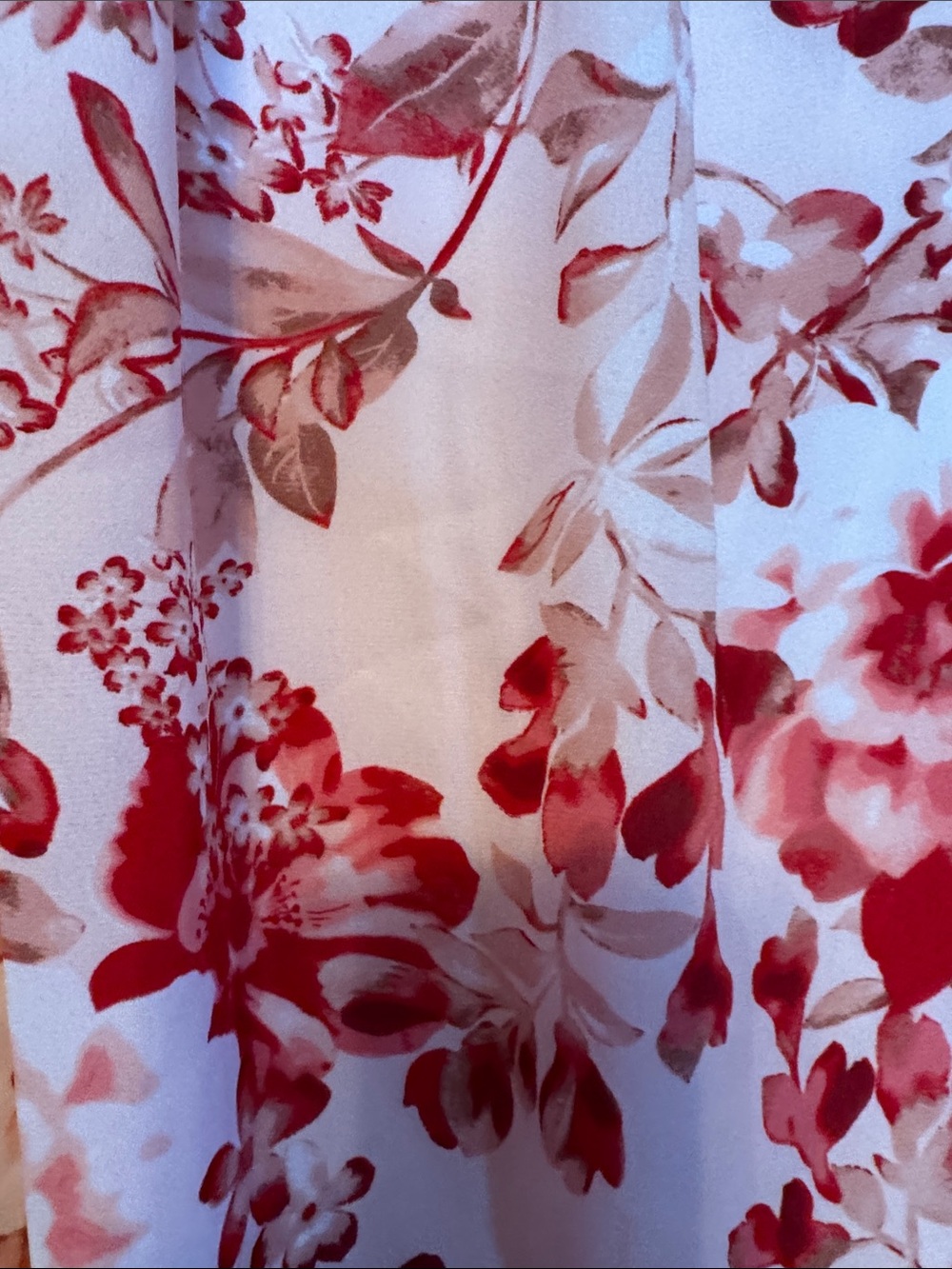 Liz Claiborne White and Pink Floral Pleated Sleeveless Top xl - Picture 3 of 5